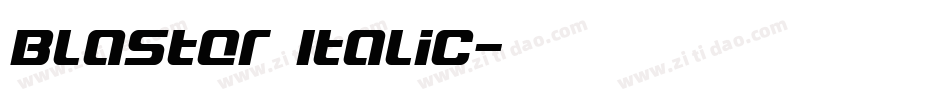 Blaster Italic字体转换